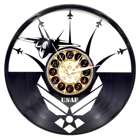 SPOT51.COM Other - AIR FORCE vinyl record clock